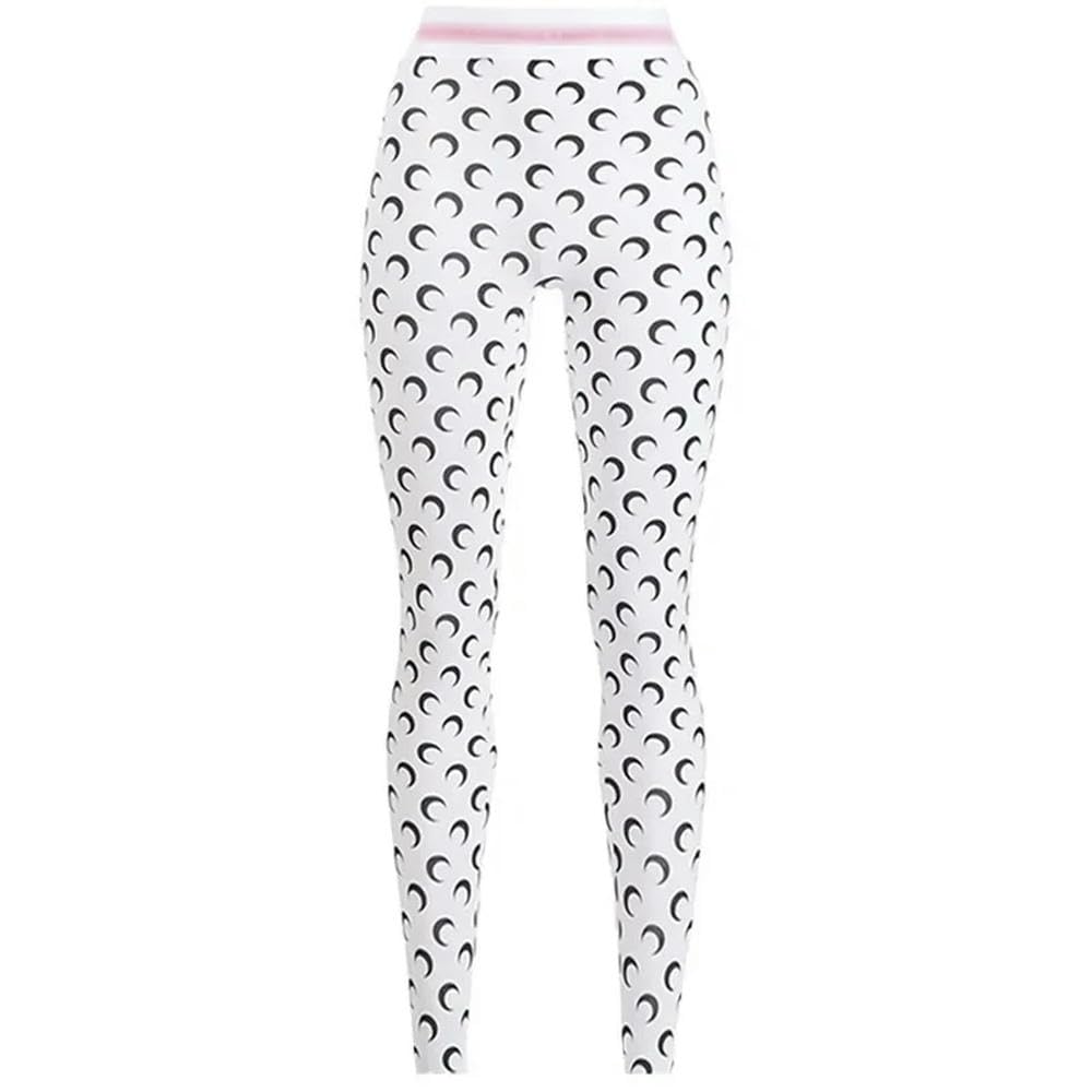 ZBDP - Tuta da donna alla moda, elastica, con stampa, estiva, casual, senza cuciture, aderente, sottile, leggings a vita alta