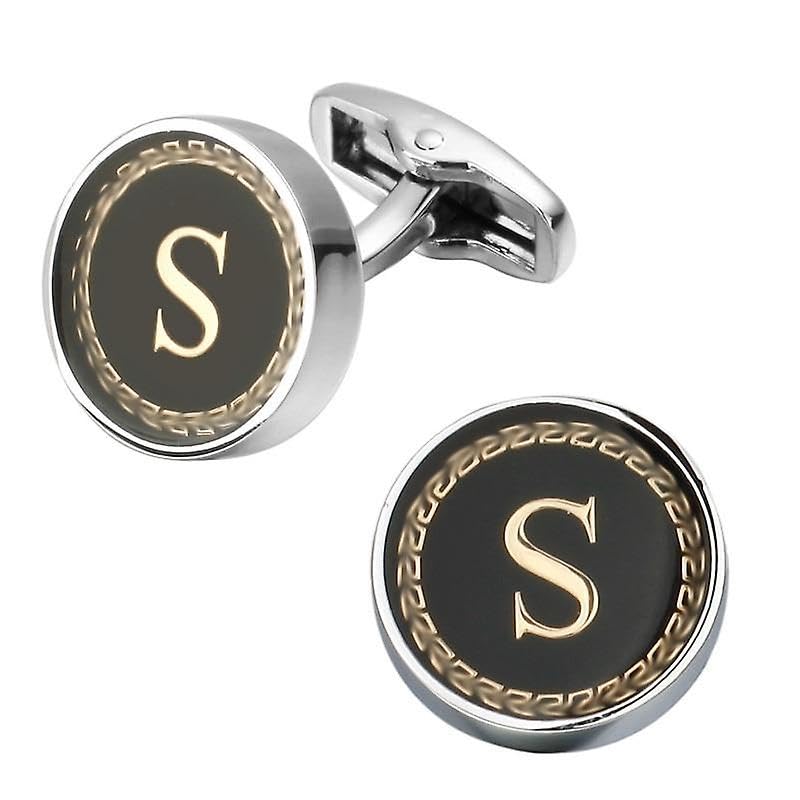 miami Cufflinks for Men Boys Cuff links Formal Stainless Steel Cufflink For Men Alphabet Letters S Birthday Gift Anniversary Husband Cuff Links Cufflinks Set Mens Boys Man Boy Valentine Gifts -M09-picture-51