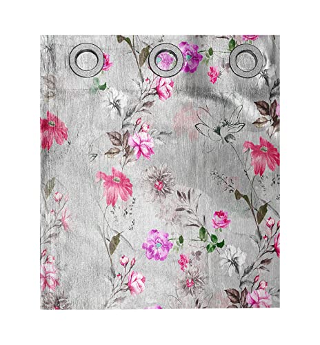 Image of Ultimate Trends 270 GSM Premium Room Darkening Curtains with Tie Back and Diamond Eyelets Set of 2 Panels (6 L x 4 W Feet, Grey)