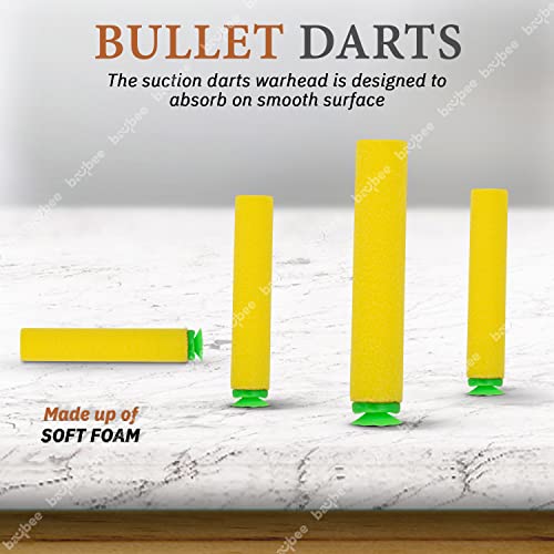 Image of Baybee Blaster Toy Gun for Kids 3+ Years with 10 Soft Foam Darts | Fun Target Shooting Battle Game Toy (Orange)