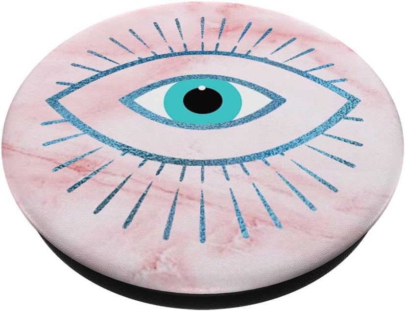 Blue Evil Eye Pink White PopSockets Adhesive PopGrip - Image 2
