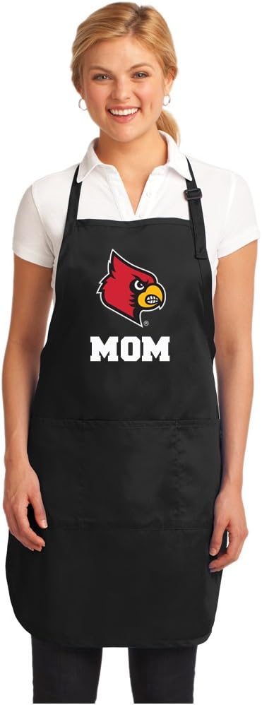Broad Bay University of Louisville Mom Aprons Louisville Cardinals Mom w/Pockets Grilling Gift Her