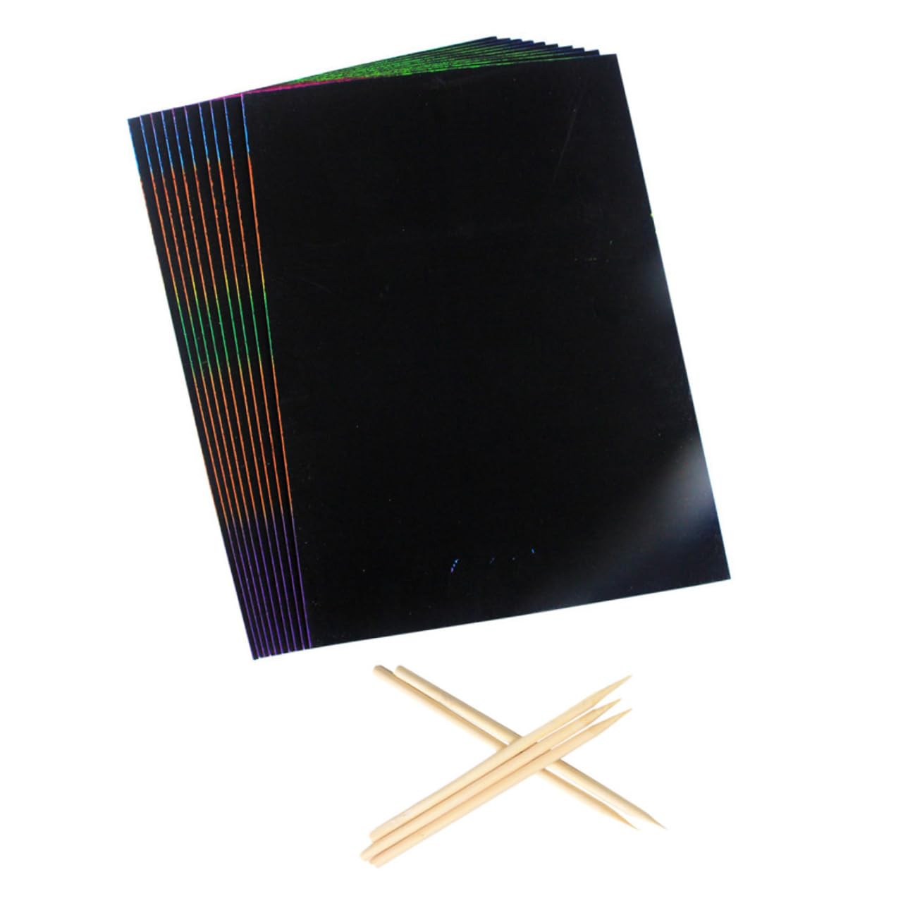 SUPVOX DIY Scratch Off Cards for Boys and Girls 55pcs Scratch Paper Sheets Safe Scrape Paper Ideal for Crafts