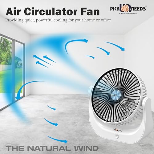 Image of Pick Ur Needs USB Rechargeable Portable Foldable Small Standing Electric Mini Fan 3 Speed Mode For Home, Bedroom, Office