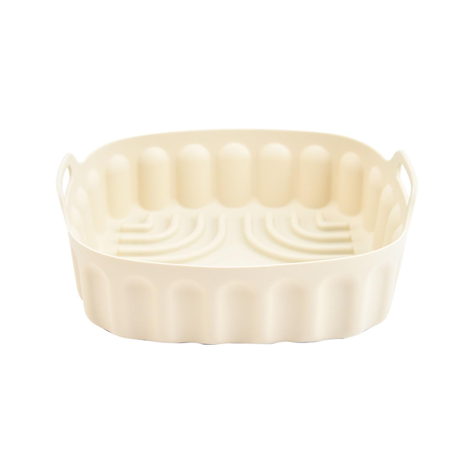 Square Silicone Fryer Liner with Handles Reusable Baking Mat for & Microwave Dishwasher Safe Heat-Resistant