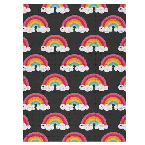 Image of Rainbow Wooden Puzzles for Adults Wood Puzzle Creative Gift Decor Artwork 500 PCS, 20240524