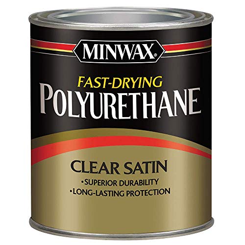 Minwax 63010444 Fast Drying Polyurethane Clear Finish, Quart, Satin, Pack of 2