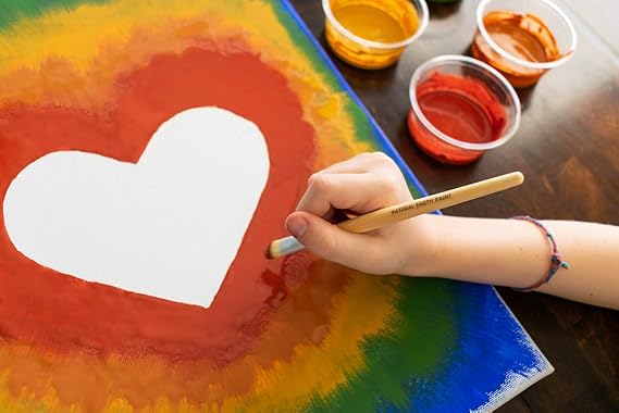 Petite Natural Earth Paint Kit Eco-Friendly, Washable Craft Paint for Kids & DIY Projects, Non-Toxic, Gluten-Free, Made in the USA, Compostable Packaging, Organic & Mineral-Based Pigments, 6 Bright Colors, Easy Clean-Up