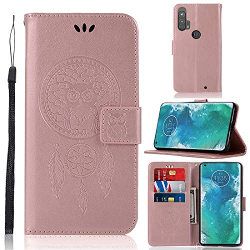 SCIMIN Capa de couro para Motorola Edge Plus, capa carteira para Motorola Edge Plus, capa flip flora