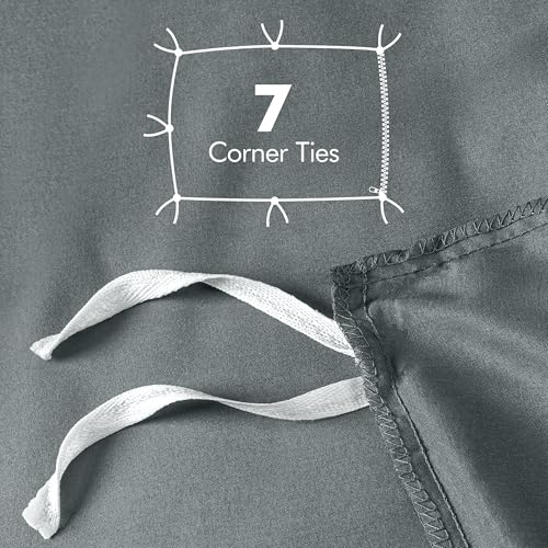Utopia Bedding Duvet Cover Full Size - 3 Piece with Zipper Closure - 1 Comforter Cover 80X90 Inches & 2 Pillow Shams 20X26 Inches (Grey) Comforter Not Included