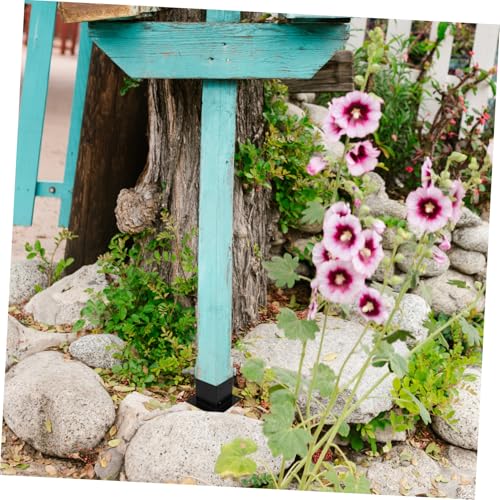Support de poteau fer pour railing base clôture accessoire jardin - 6