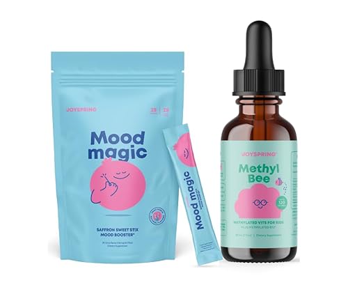 JoySpring Pixie Sticks with Saffron and Methylfolate for Kids