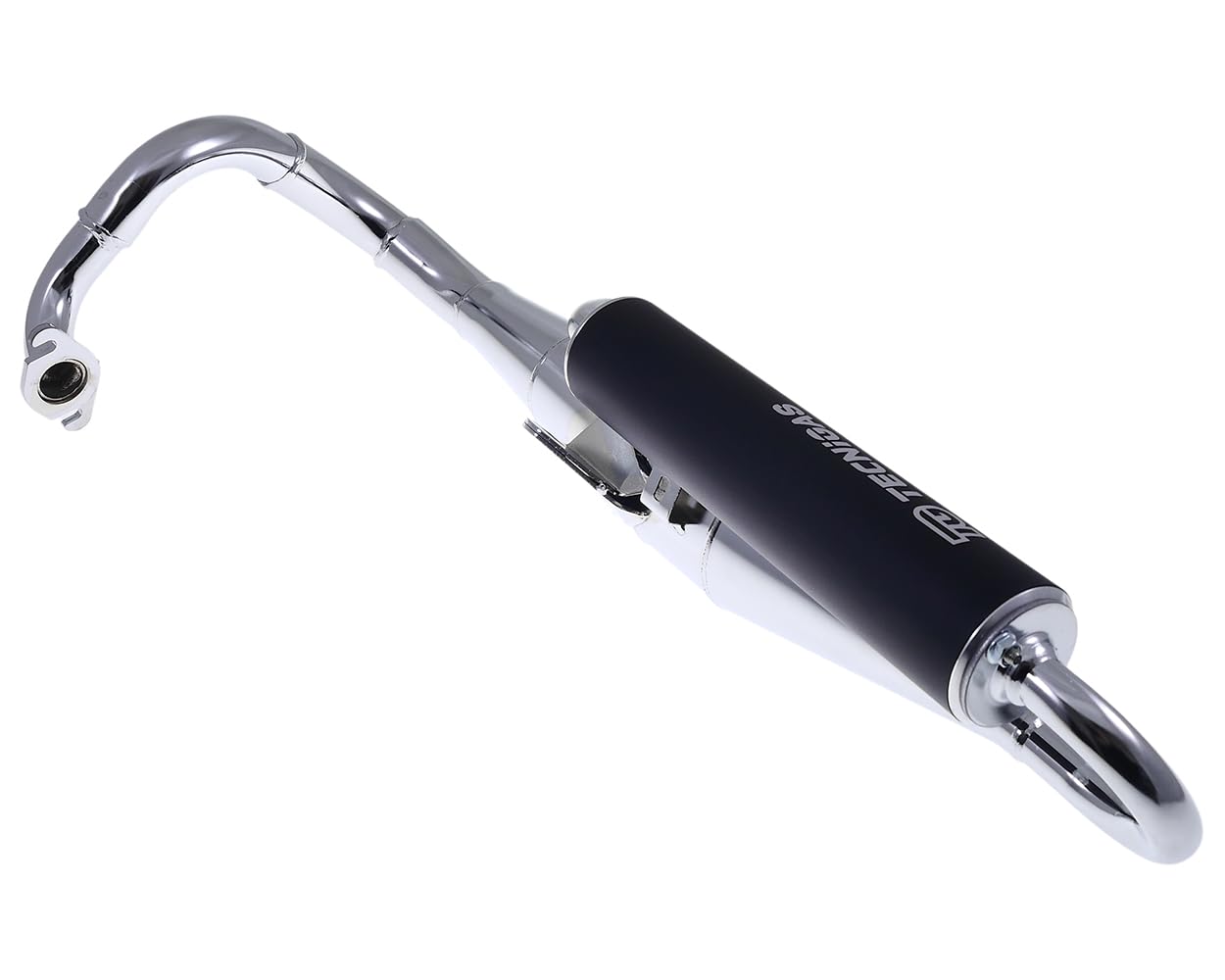 TECNIGAS Auspuff Next-R Chrom kompatibel mit PEUGEOT Speedfight 2 50 AC / LC Typ:S1, Speedfight 2 50 LC 307 WRC (Euro 2) Typ:S