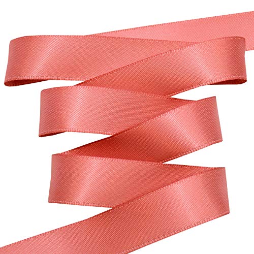 Image of Morex Ribbon 08816 /50-141 Double Face Satin Ribbon, 3 /8 inchx 50 Yd, Cinnabar