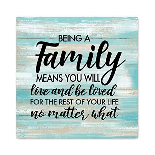 Panneau en bois Being A Family célébrant l'amour et la foi chrétienne