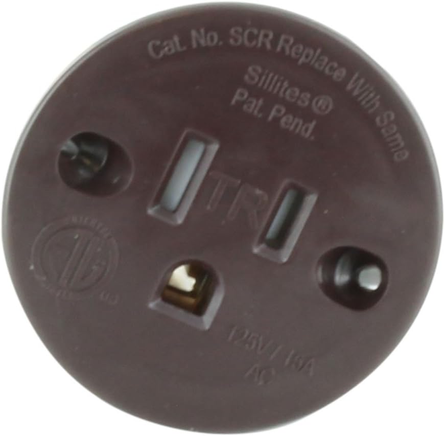 SCRBR Tamper-Resistant Self-Contained Receptacle 15 Amp 120 Volt Brown