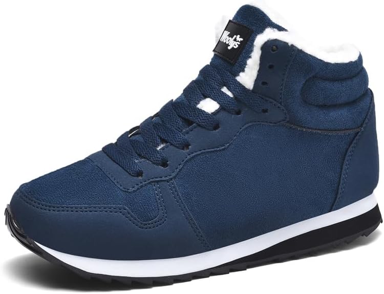 Women's Winter Thermal Snow Boots, Warm Plush Lined Lace Up Sneakers, Faux Suede Non-slip Shoes, Women's Footwear