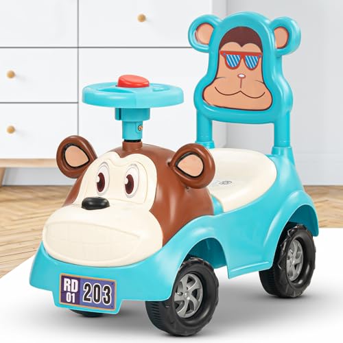 Baybee Baby Ride on Car for Kids, Baby Car with Music, Horn & Storage | Push Toy Kids Car for Baby with High Backrest | Push Ride on for Kids for 1 to 3 Years Boy Girl Upto 25 Kgs (Noddy, Green) (B09Q85QFYX) Amazon Price History, Amazon Price Tracker
