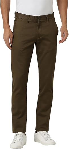 Van Heusen Men's Mid Rise Slim Casual Pants