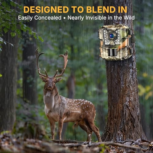 WOSPORTS Mini Trail Camera,24MP 1080P HD Game Camera Motion Activated with IR Night Vision Waterproof Video Deer Cam for Outdoor Wildlife Monitoring by WOSPORTS - Image 3
