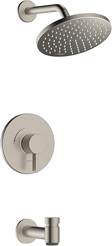 Hansgrohe Vernis Blend 04956820 - Juego de ducha con 1 pulverizador completo en níquel cepillado, válvula de ducha incluida 1.75 GPM, 04956820