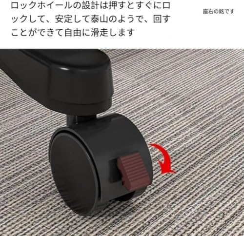 KryZaroオットマン リフトスツール PU レザー製 三脚設計 360 度回転 高さ 37～47cm 調節可能 キャスターブレーキ付き オフィス家庭両用 [5]