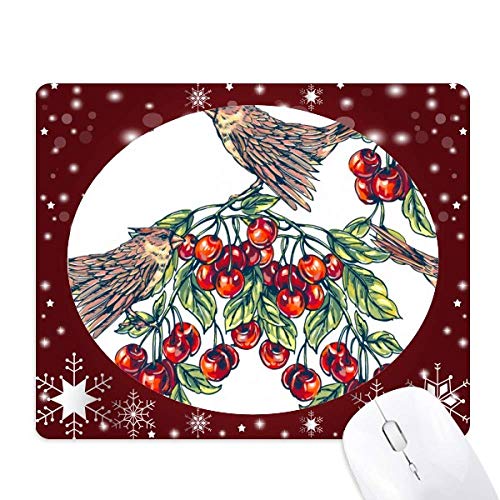 Tapis de souris oiseaux et flocons de neige pour un espace de travail chaleureux et cocooning