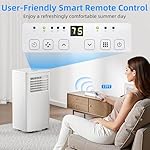 Portable Air Conditioner 8000 BTU, Remote Control, Fan Mode, Cools 350sq. ft, 24 Hour Timer, Quiet Operation,Window, 2 Fan Speed for Bedroom Office Home Dorm - Image 4