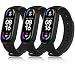 Produktbild Yisica 3 Pack Armband Kompatibel mit Xiaomi Mi Band 5 / Xiaomi Mi Band 6 / Amazfit Band 5, Weiches Silikon Verstellbare Fitness Ersatzbänder für Xiaomi Mi Band 5/ Mi Band 6 Armband (DREI Schwarz)