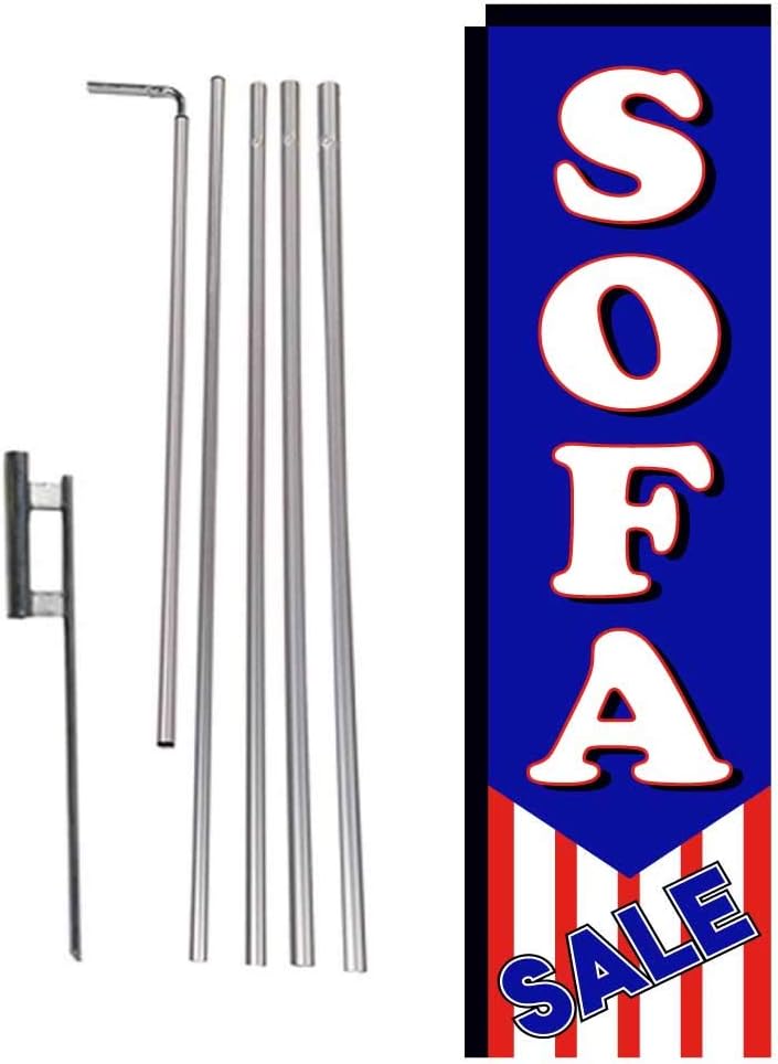 Mattress Sale Advertising Rectangle Feather Flag Banner with Pole kit and Ground Spike
