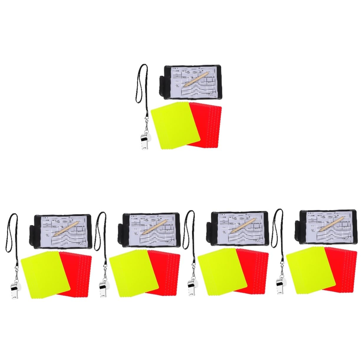 SUPVOX Deportes Tarjeta del árbitro Pegatina Multi Verter Tarjetas de árbitro para fútbol Kit de árbitro estándar Equipo de árbitro Deportivo Tarjeta y Amarilla PVC