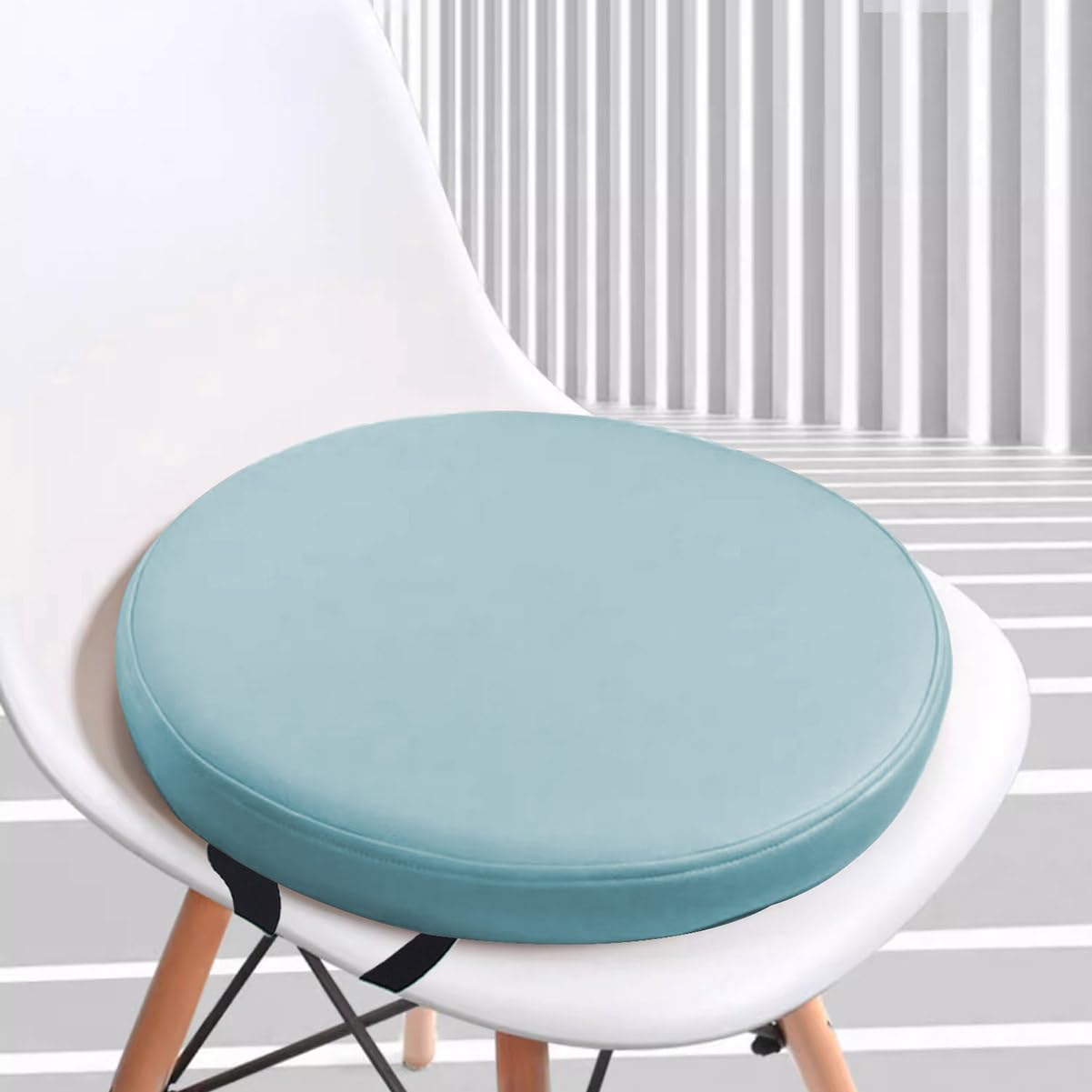 Xpnit Coussin Siège Rond Antidérapant 30cm - Housse Lin Lavable, épaisseur 5cm