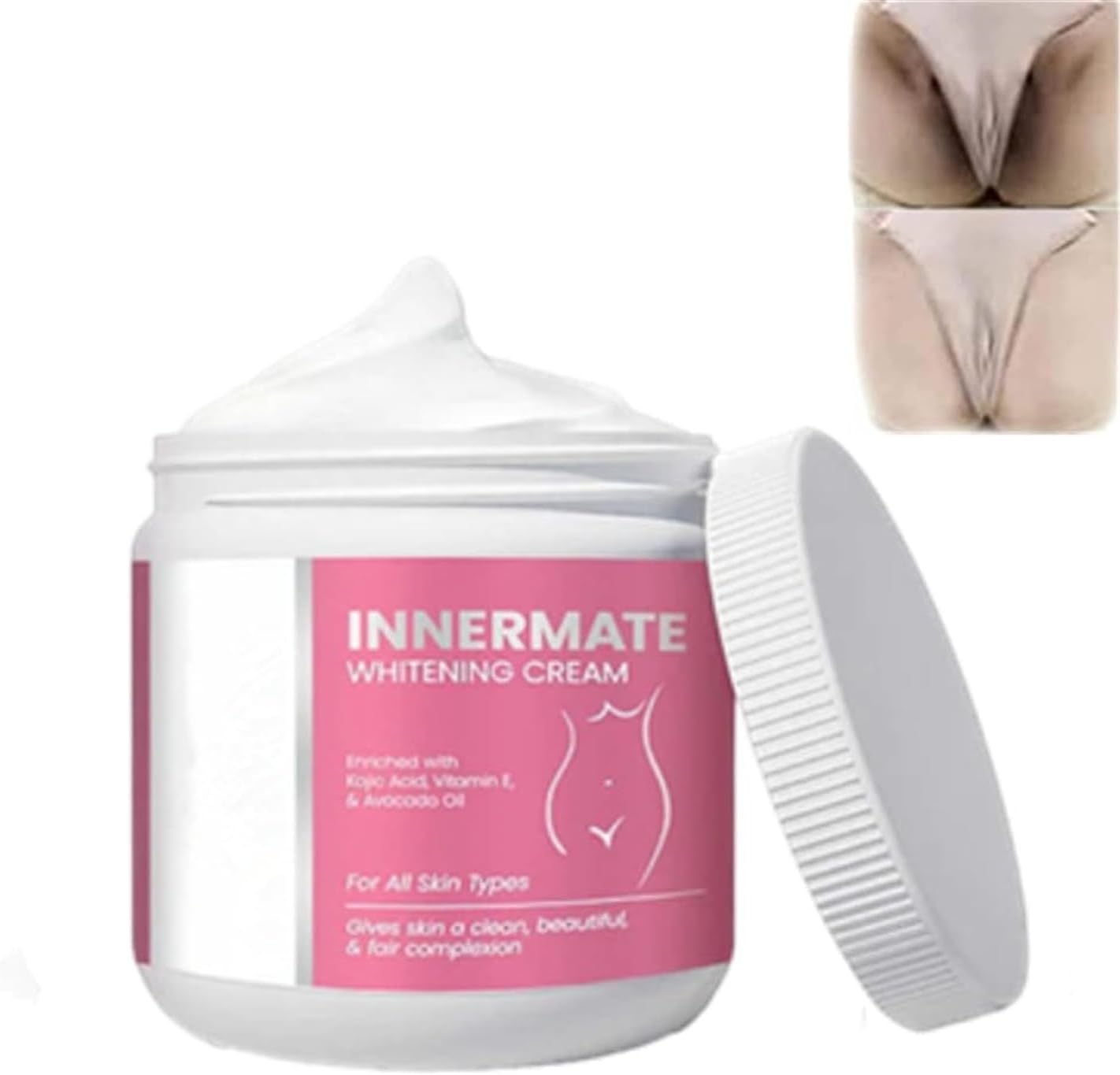 InnerMate Whitening Cream, Intimate Area Skin Lightening Cream, Skin