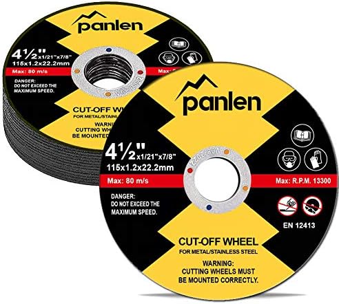 25 Pack 4.5 Inch CutOff Wheels for Metal, Premium Materials Stainless Steel Cutting Wheel,Thin Cut-Off Discs for Angle Grinder by Panlen (25)