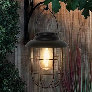 pearlstar Hanging Solar Lantern Outdoor Decorative Lights Waterproof Large Metal Solar Lamp Garden Yard Patio Pathway Farmhouse Decor, Warm Light pearlstar Hanging Solar Lantern Outdoor Decorative Lights Waterproof Large Metal Solar Lamp Garden Yard Patio Pathway Farmhouse Decor Warm Light