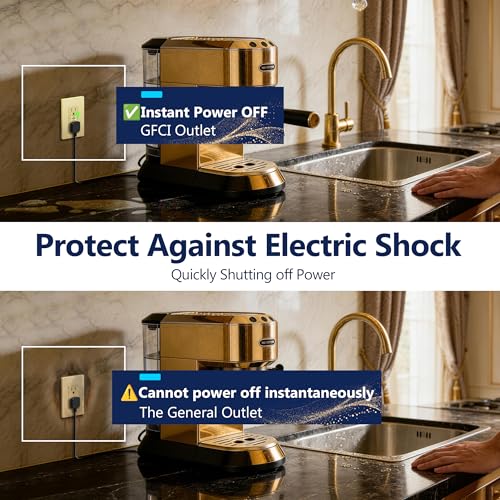 Image of LIDER GFCI Outlet 15Amp, Brushed Wall Plate, ETL Listed, Matte Gold, 2-Pack | Tamper-Resistant, LED Indicator, Screwless Wall Plate, GFCI Receptacle, Thermoplastic, No-False-Trip, Matte Gold