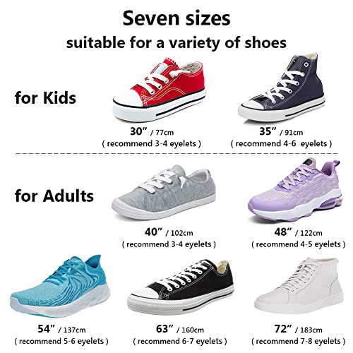 Upugo SL-FL8-PC-54-WH3 3 Pair Flat Shoe Laces, 5/16 Inch Wide Shoelaces For Athletic Running Sneakers Shoes Boot Strings thumb #1