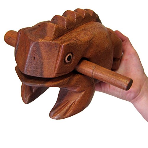 Deluxe JUMBO 8" Wood Frog Guiro Rasp Percussion Musical Instrument