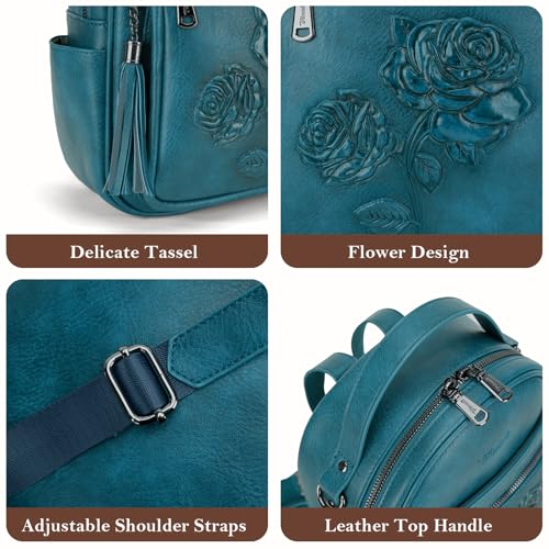 Image of Mini Backpack Purse for Women,Vegan Leather Small Backpack for Daily | Embossed Lightweight Water-Resistance Travel Mini Fashion Daypack Bag,Ladies Casual Backpack Purse Gift Choice for Women