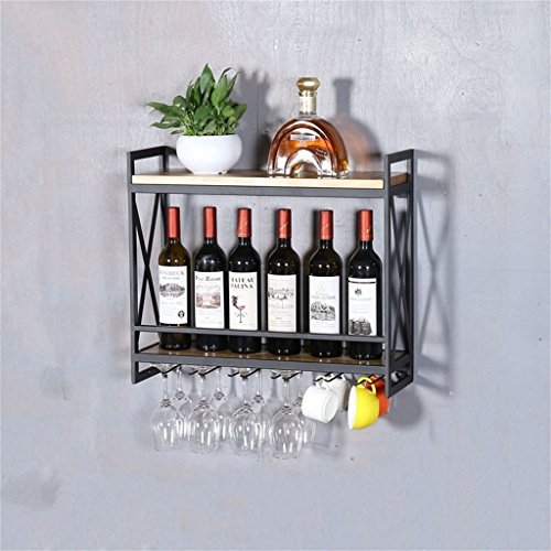 Soporte de vino metálico LUNEZY para pared vintage 60× miniatura 4