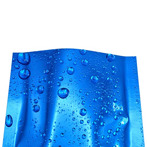 Qq Studio 100 Pcs Metallic Mylar Foil Open Top Sealable Bags (8X12Cm(3.1X4.7"), 100X Dark Blue) #TOP4