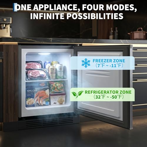 Image of 1.1 Cu.ft Upright Freezer, Single Door Mini Freezer with Adjustable Shelf