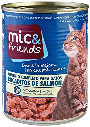 Mic&Friends Bocaditos en salsa con salmon 415g