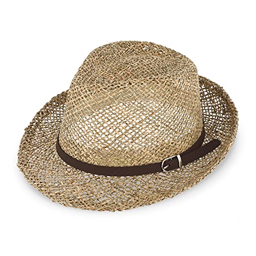 Chapeau de soleil en paille respirant Trilby contre la chaleur de l'été mixte