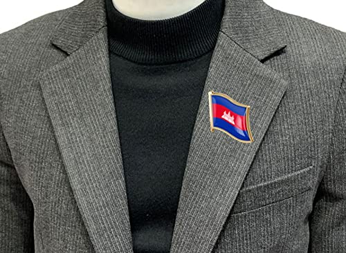Image of vmcoatdu Country Flag Pin Badge International Travel Brooch Metal Alloy Souvenir Pin for Hat Clothes Backpack