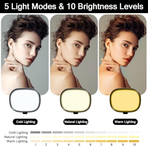 Image of Adofys Slab Key Light for Video Shooting YouTube, Tripod Stand with Light Five Color Temperatures 3200K-5600K, Adjustable Brightness 1455 Lumens, CRI 95+ with Extendable Stand for Content Creation.