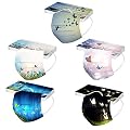 50 PCS 3 Layers Adult Disposable_Face_Masks Butterfly Printed Unisex Soft Breathable Face_Mask with Elastic Earloops and Nose Clip for Face Protection Outdoor Activity