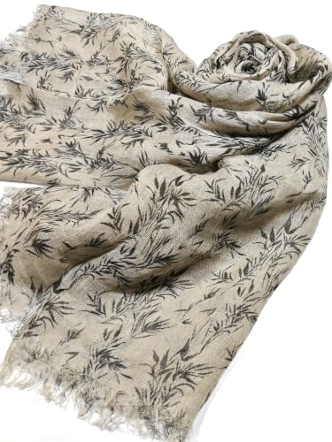 Image of Shanlin Unisex Natural Color 100% Linen Scarves for Men and Women