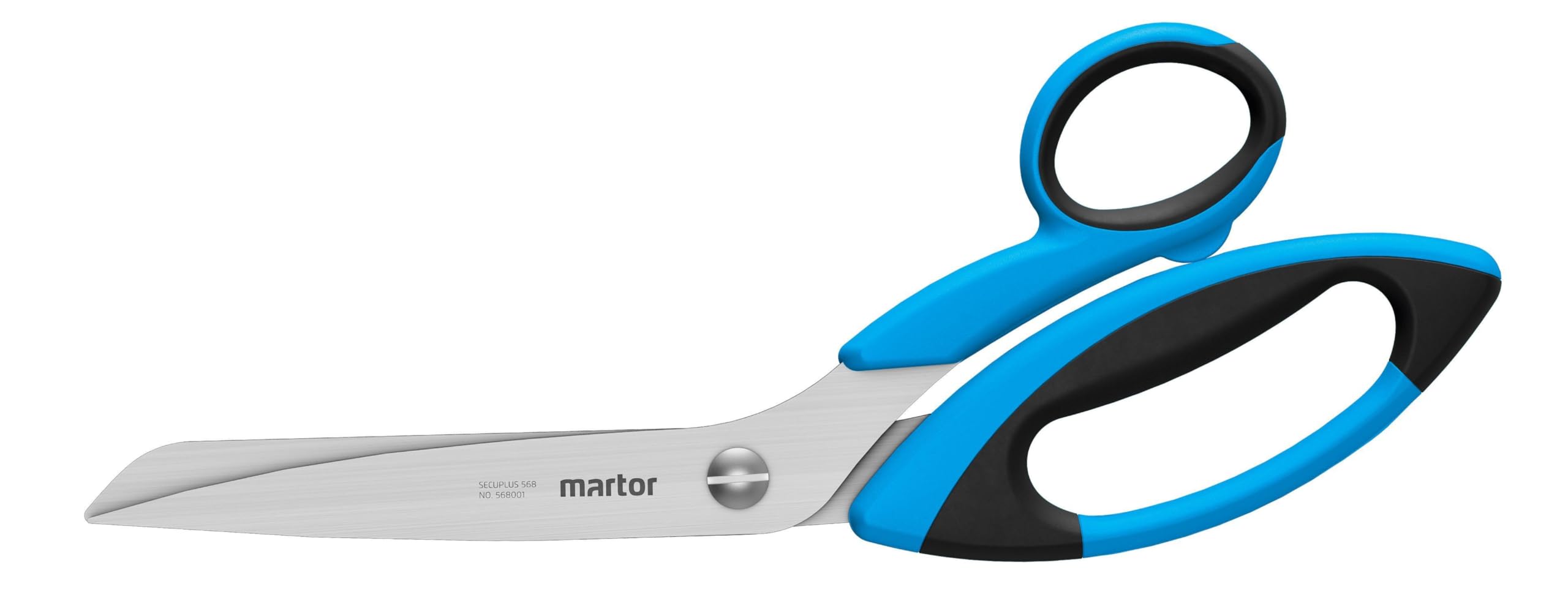 Martor Blue Extra Large Safety Scissors Secuplus 568, Precise Cutting Without Sharp Cutting Edges
