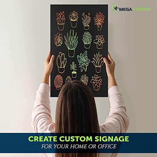 Image of Mega Format Expanded PVC Plastic Sheets - 11 inch X 17 inch Rigid Black Sheet for Crafts, Signage, & Displays - Sintra, Celtec PVC Board - Waterproof for Outdoors Use - 1 /4 inch 6mm Thick - 1-Pk-Black